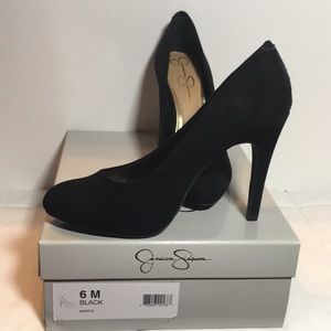 Never Worn Jessica Simpson Black Suede Marya Heels